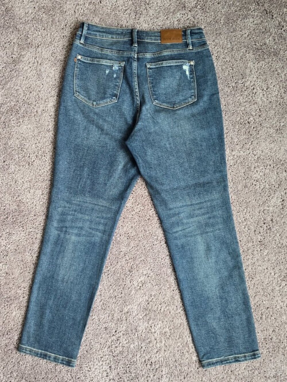 Judy Blue High Rise Straight Leg Jeans Denim JB88922 Stretch Medium Wash 7 28 - Picture 14 of 14